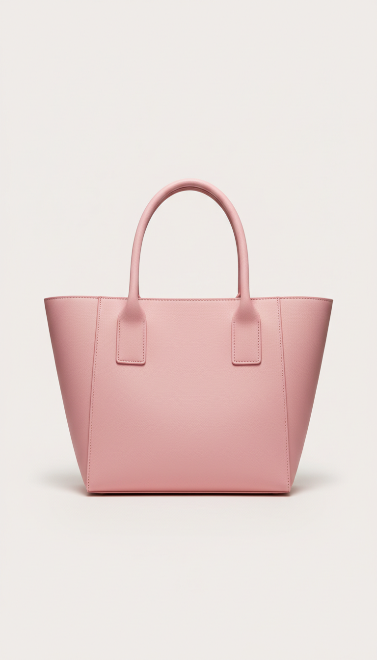 Candy Pink Structured Tote Bag