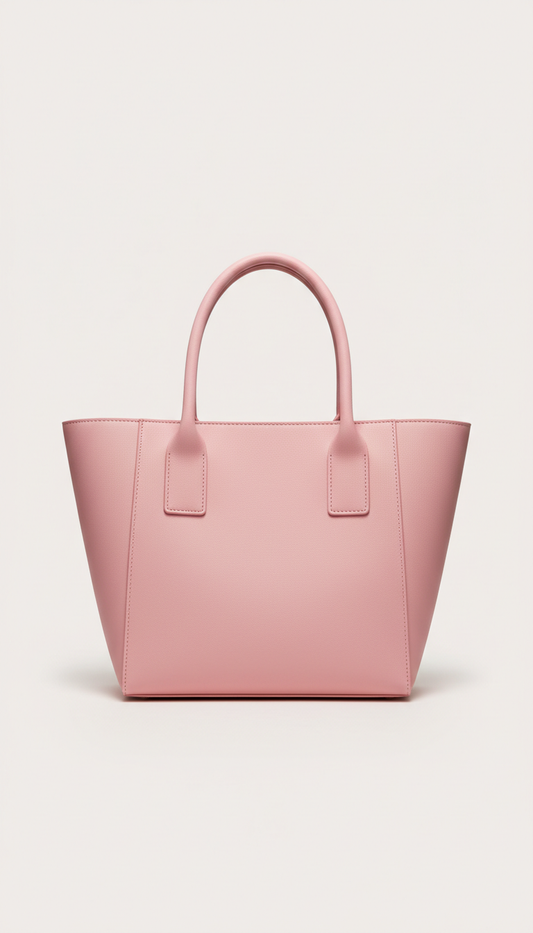 Candy Pink Structured Tote Bag