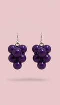 Grape Jelly Enamel Statement Earrings
